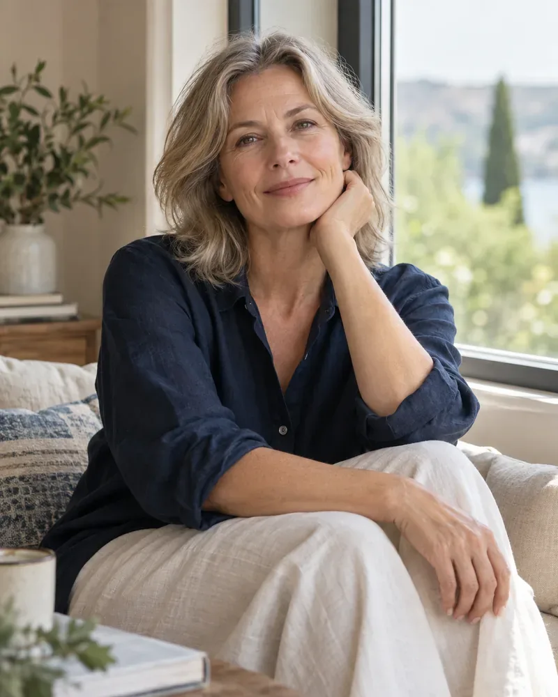 A woman enjoying a quiet moment in natural light; representative lifestyle image.